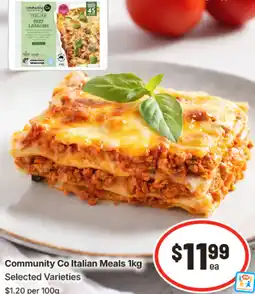 IGA Community co italian meals offer