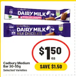 IGA Cadbury medium bar offer