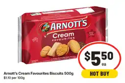 IGA Arnott's cream favourites biscuits offer