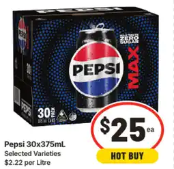 IGA Pepsi selected varieties offer