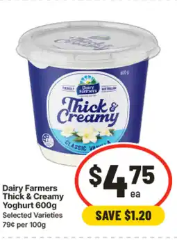 IGA Dairy farmers thick & creamy yoghurt offer