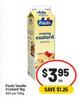 IGA Pauls vanilla custard offer