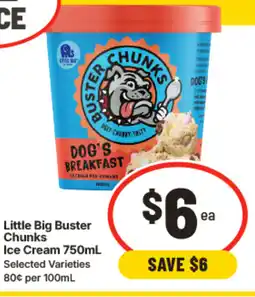 IGA Little big buster chunks ice cream offer