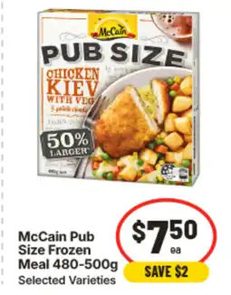 IGA Mccain pub size frozen meal offer