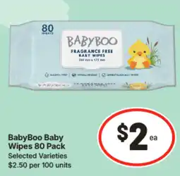 IGA Babyboo baby wipes offer