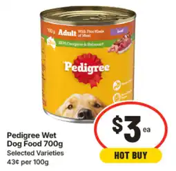 IGA Pedigree wet dog food offer