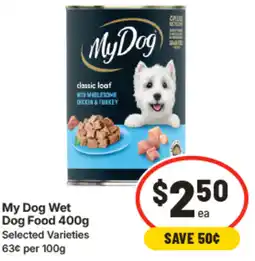 IGA My dog wet dog food offer