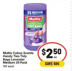 IGA Multix colour scents handy ties tidy bags lavender medium offer