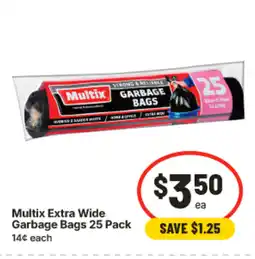 IGA Multix extra wide garbage bags offer