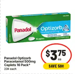 IGA Panadol optizorb paracetamol caplets offer