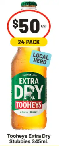 IGA Tooheys extra dry stubbies offer