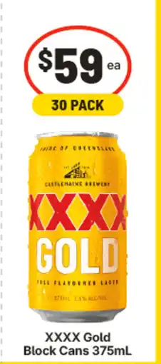 IGA Xxxx gold block cans offer