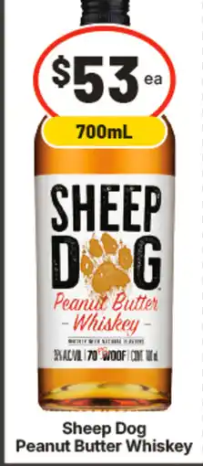 IGA Sheep dog peanut butter whiskey offer