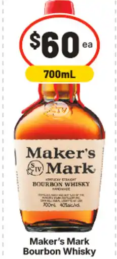 IGA Maker's mark bourbon whisky offer
