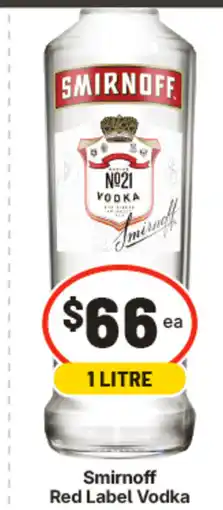IGA Smirnoff red label vodka offer
