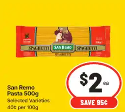 IGA San remo pasta offer