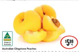 IGA Australian clingstone peaches offer