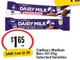 IGA Cadbury medium bars offer