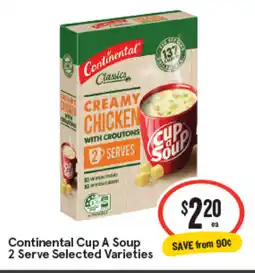 IGA Continental cup a soup 2 serve offer