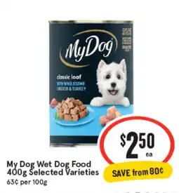 IGA My dog wet dog food offer