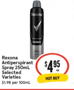 IGA Rexona antiperspirant spray offer