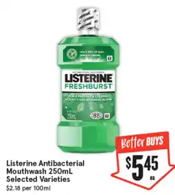 IGA Listerine antibacterial mouthwash offer