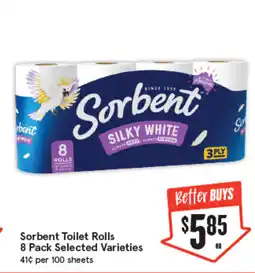 IGA Sorbent toilet rolls offer