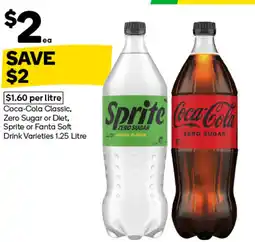 Woolworths Coca-cola classic, zero sugar or diet, sprite or fanta soft drink offer