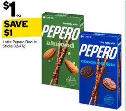 Woolworths Lotte pepero biscuit sticks offer