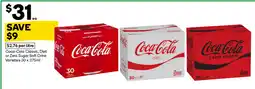 Woolworths Coca-cola classic, diet or zero sugar soft drink offer