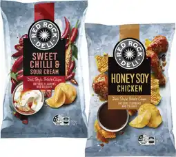Coles Red Rock Deli Potato Chips-165g offer