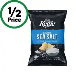 Woolworths Kettle Potato Chips – Excludes Kettle Firemaster 150g & Kettle Ridge Cut Chips 165g offer
