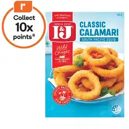 Woolworths I&J Fish Tenders, Fillets or Calamari Rings 320-425g β From the Freezer offer