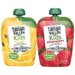 Woolworths Tamar Valley Kids Yoghurt Pouch – From the Fridge offer