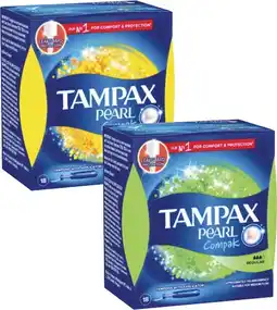 Coles Tampax Compak Pearl Tampons with Applicator Regular or Mini 18 Pack offer