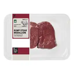 Woolworths Australian Beef Rump Steak Medallions offer