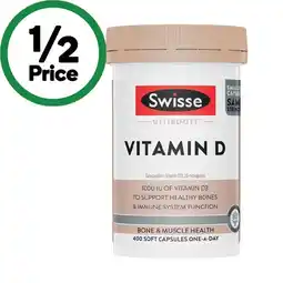 Woolworths Swisse Ultiboost Vitamin D Capsules offer