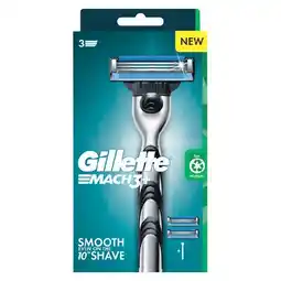 Woolworths Gillette Mach3+ Shaving Razor with 2 Cartridges offer