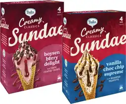 Coles Bulla Creamy Classics Ice Cream Sundae Cones 580mL offer
