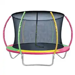 Woolworths Everfit 8FT Trampoline w/ Ladder Enclosure Safety Net Rebounder Colors offer