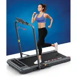 Woolworths BLACK LORD Treadmill 2 IN 1 Electric Walking Pad 400mm Hydraulic Foldable offer