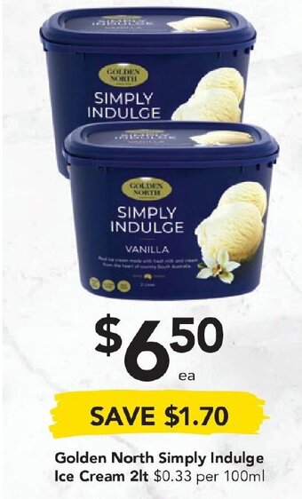 Drakes Golden North Simply Indulge Ice Cream 2lt offer
