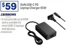 Officeworks GaN USB-C PD Laptop Charger 65W offer