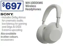Officeworks Wh-1000xm6 wireless headphones offer