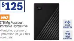 Officeworks My passport portable hard drive offer