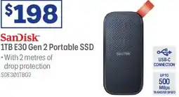 Officeworks E30 gen 2 portable ssd offer
