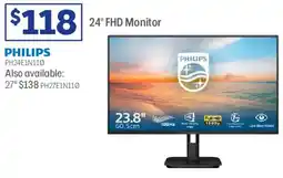 Officeworks Philips 24 fhd monitor offer