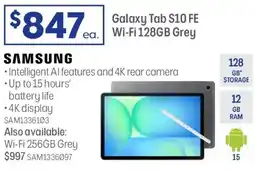 Officeworks Galaxy tab s10 fe offer