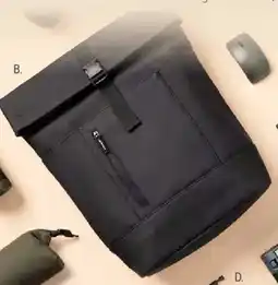 Officeworks On the go roll top backpack black offer