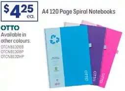Officeworks A4 spiral notebooks offer